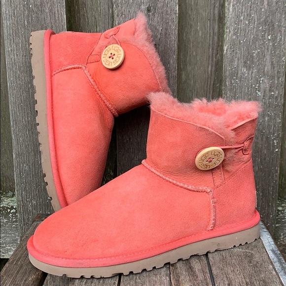 UGG Bailey Button Mini Shearling Corral Boots - Picture 2 of 9